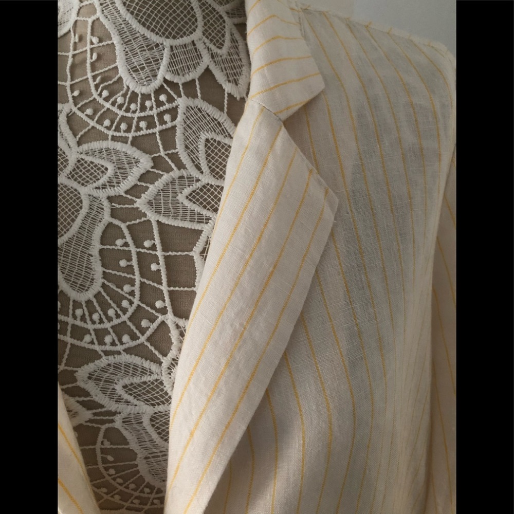 Pinstriped Linen Summer Jacket by Cynthia Rowley